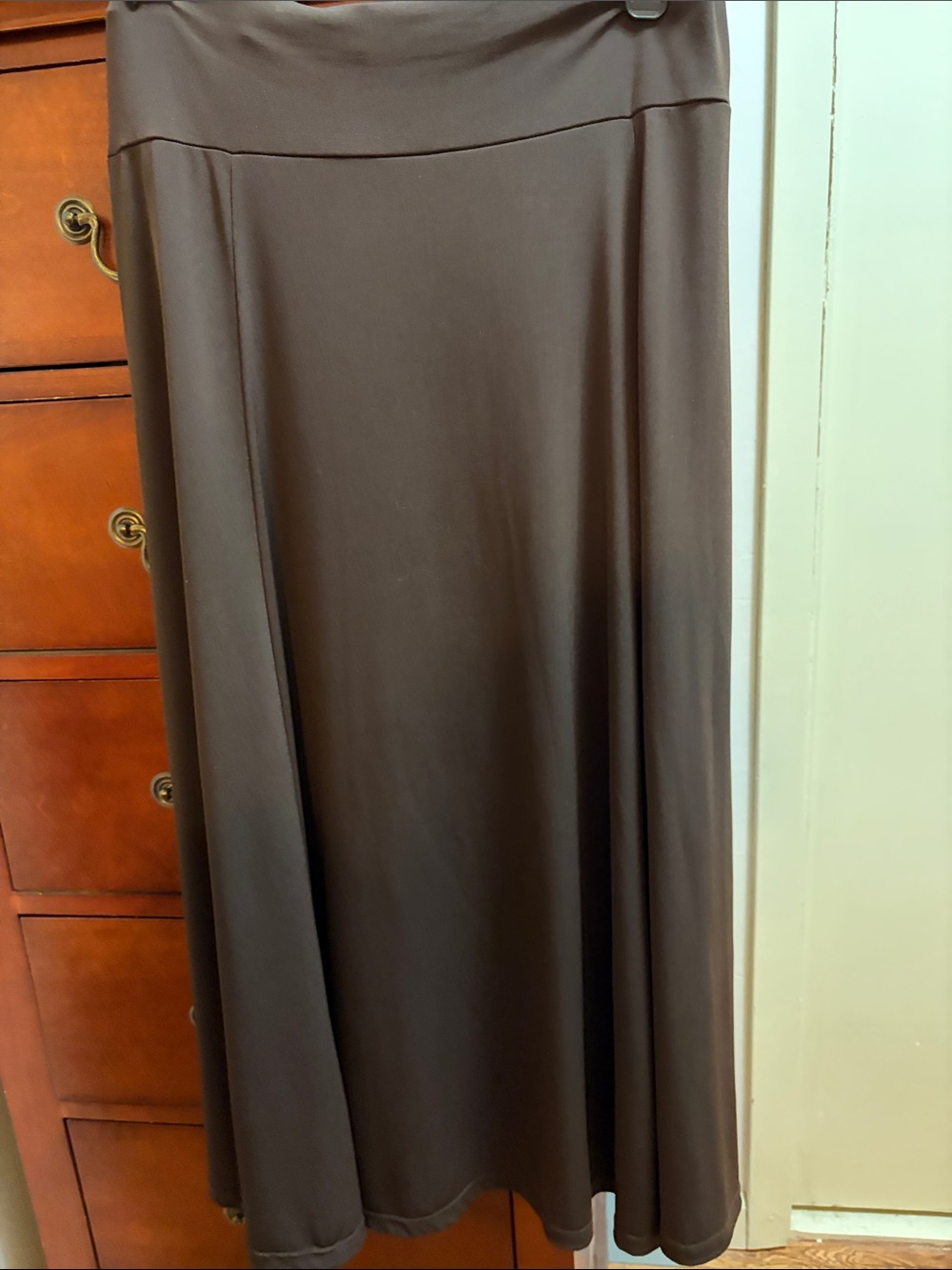 Flattering Chocolate Brown Maxi Skirt